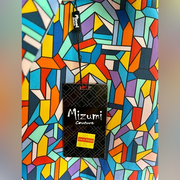 Mizumi Couture modern fit Colorful button down Shirt NWT - Picture 13 of 15